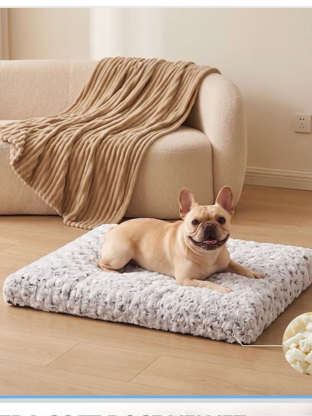 washable orthopedic dog bed small size dog crate bed mat 24” gray